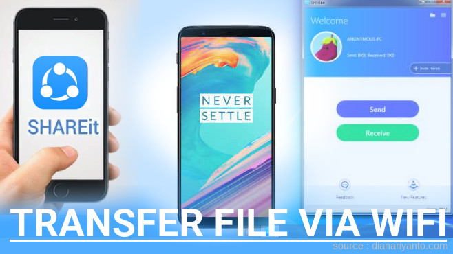 Cara Transfer File via Wifi di OnePlus 5T Menggunakan ShareIt Terbaru